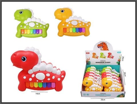 Pianino dinozaur 14cm 3 kolory Hipo (H13867)
