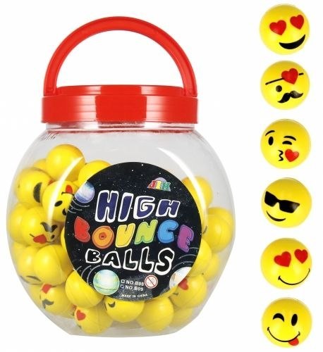 Piłka kauczukowa buźka 3cm, 84szt. Mega Creative (536515)