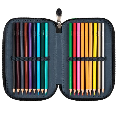 Piórnik Potrójny DARK GAME z wyposażeniem z wyposażeniem St.Right (5903235653926)