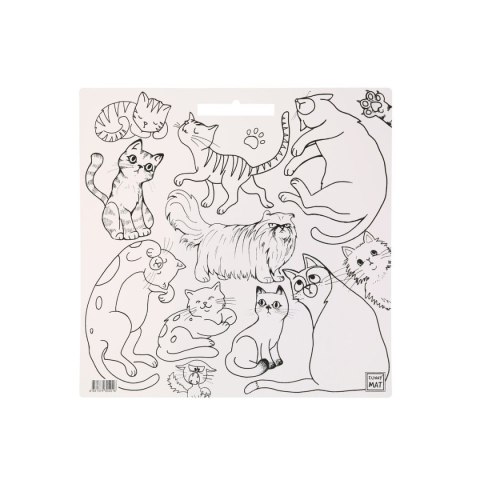 Podkład na biurko FUNNY MAT white KOTY sfu401 biały polipropylen PP [mm:] 400x400 Strigo (8681379304016)