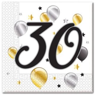 Serwetki balloons biały papier [mm:] 330x330 Godan (88866)