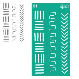 Szablon elementy geometryczne Rosa (nr.01)