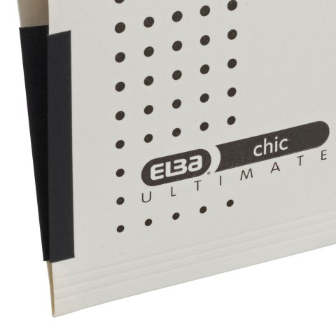 Teczka zawieszkowa Elba Chic Ultimate z płóciennymi boczkami A4 kremowy 230g