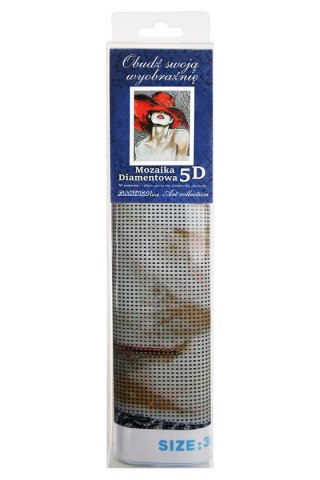Zestaw kreatywny Diamentowa mozaika 30x40cm Kobieta w czerwonym kapeluszu Flamingo Line (TGD72669)