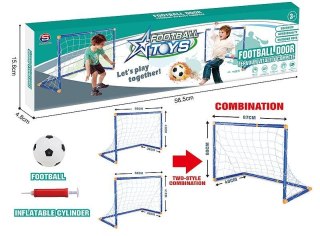 Bramka zestaw do gry w piłkę nożną, 2 rozkładane bramki 87x60x40cm Adar (594821)