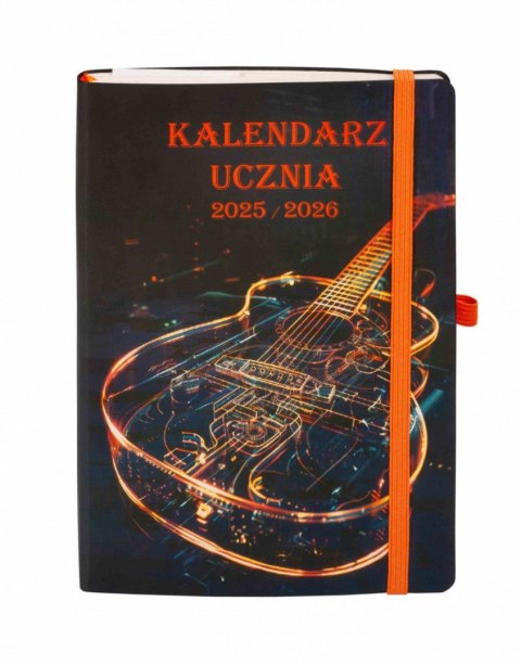 Kalendarz książkowy (terminarz) UCZNIA GITARA A5 Antra (2025/2026)