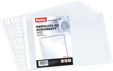 Koszulki na dokumenty krystaliczne A3 kolor: bezbarwny typu U Patio (401)