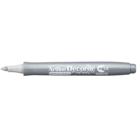Marker permanentny metaliczny decorite wkład srebrny 1,0mm pędzelek końcówka Artline (AR-033 9 8)