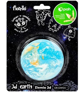 Naklejka ścienna Fluorescencyjna ziemia 3D Fiorello (170-2801)