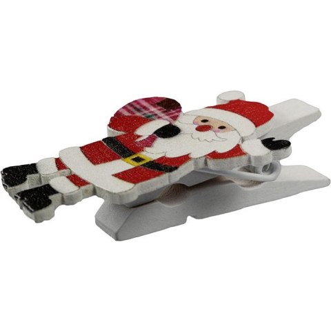 Ozdoba drewniana Craft-Fun Series klamerki XMAS Mikołaje Titanum (AQE19118-5)