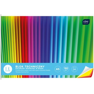 Blok techniczny A5 mix 180g 20k Interdruk (BLTKA5LUX)