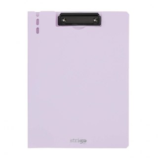 Deska z klipem (podkład do pisania) A4 liliowa Strigo (z górnym klipem)