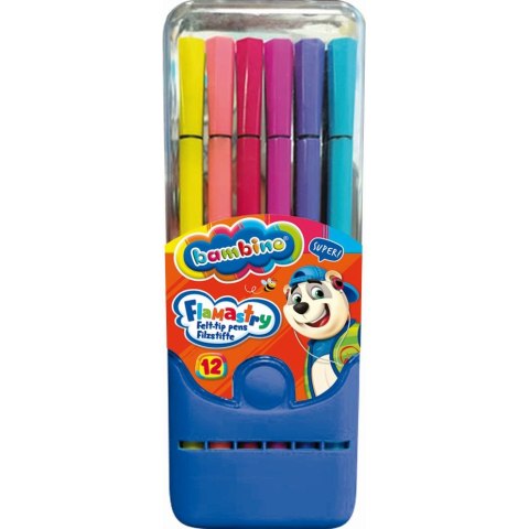 Flamaster MINI ZOO 12 kol 12 kol. Bambino (5903235649745)