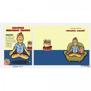 Kartka składana Comic Urodzinowy dla chłopaka B6 Ev-corp (STKC-003)