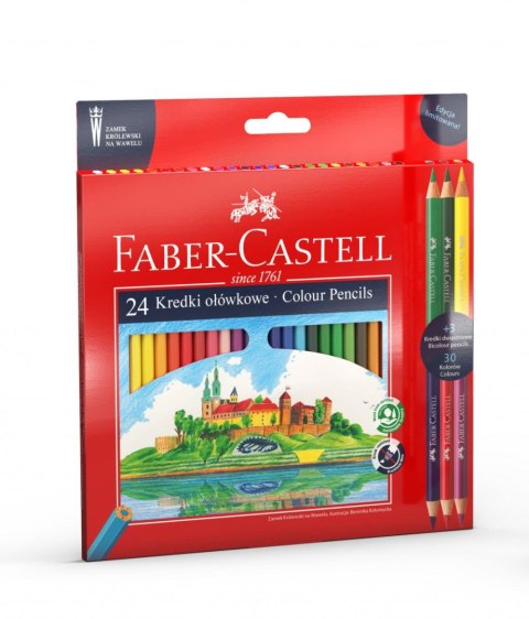 Kredki ołówkowe dwustronne Wawel 24+3 kol. Faber Castell (201481 FC)