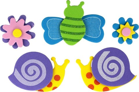 Naklejka (nalepka) Craft-Fun Series piankowe 3D motyle, kwiaty, ślimaki Titanum (M-06)