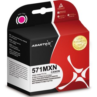 Tusz (cartridge) alternatywny Canon CLI571 MA magenta Asarto (AS-C571MXN)