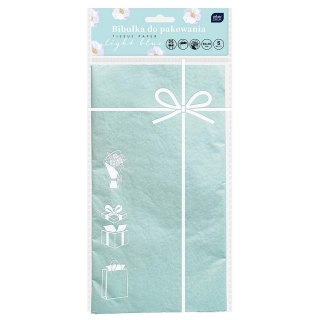 Bibuła gładka nIEBIESKI JASNY do pakowania prezentów 5902277361967 niebieska jasna 500mm x 700mm Interdruk (50x70)