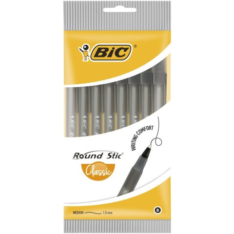 Długopis Round Stic wkład czarny 0,4mm Bic (928498)