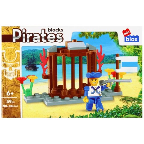 Klocki plastikowe 55-66 elementów Pirat Alleblox (525168)