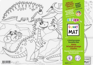 Podkład na biurko FUNNY MAT TRANSPARENT DINOZAURY sfu1350 polipropylen PP [mm:] 250x350 Strigo (86813793136506)