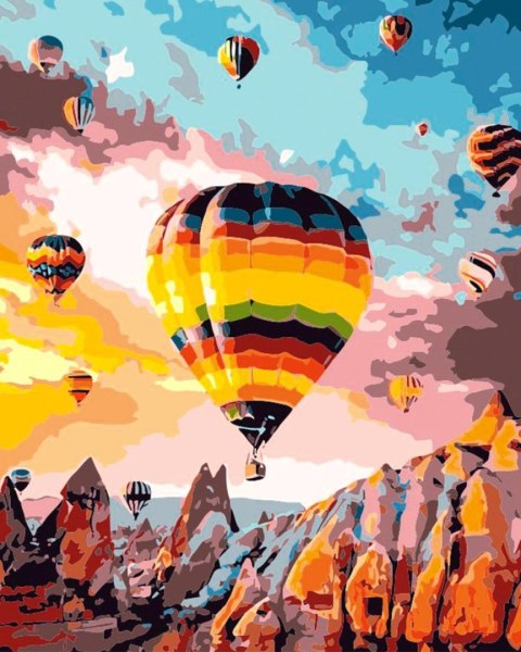 Zestaw kreatywny Malowanie po numerach 40x50cm Kapadocja Flamingo Line (FLG157-01)