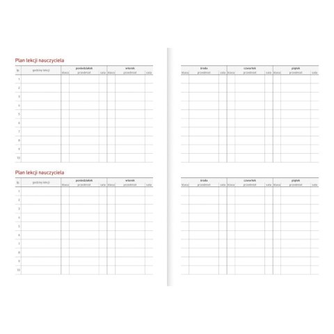 Kalendarz nauczyciela książkowy (terminarz) GRANATOWY NEBRASKA Z GUMKĄ A5 Wydawnictwo Wokół Nas (A5DN074B)