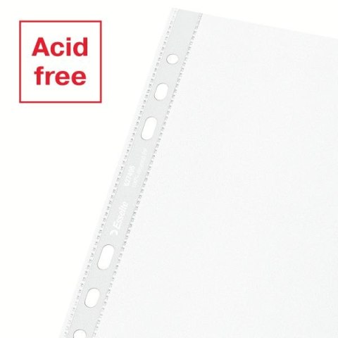 Koszulki na dokumenty Recycled groszkowe A5 kolor: bezbarwny typu U 70 mic. Esselte (627495)