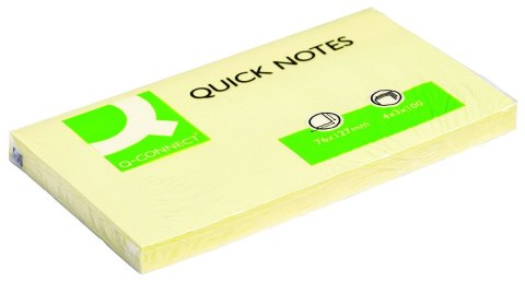 Notes samoprzylepny (karteczki) żółta jasna 100k [mm:] 127x76 Q-Connect (KF10503)