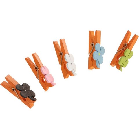 Ozdoba drewniana Craft-Fun Series klamerki kwiatki Titanum (C708)