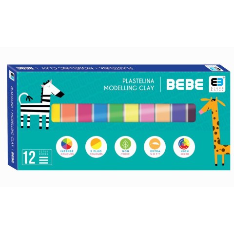 Plastelina 12 kol. BB KIDS mix Interdruk (IPL12BBK)