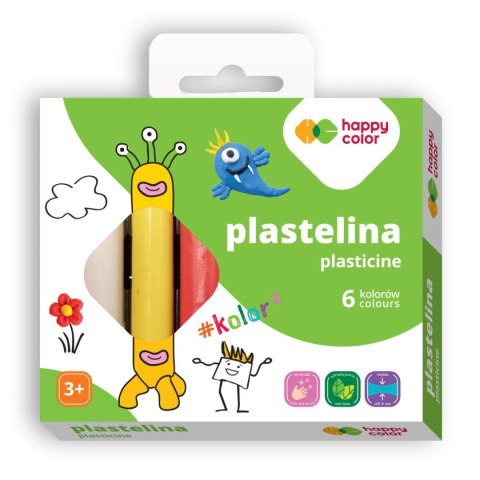 Plastelina 6 kol. Happy Color (HA 2110 K6)