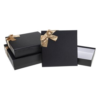 Pudełko na prezent Rozette (PUG-23297-KW BLACK set 3 pcs)
