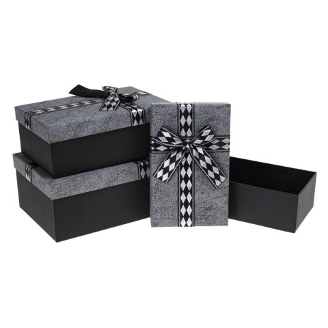 Pudełko na prezent Rozette (PUG-24258-PR GREY set 3 p)