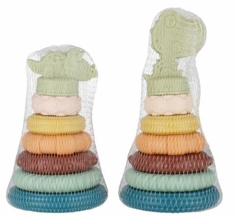 Układanka piramidka edukacyjna pastelowa Bam Bam (482393)