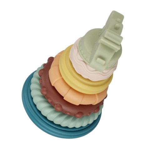 Układanka piramidka edukacyjna pastelowa Bam Bam (482393)