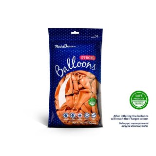 Balon gumowy metalizowany pomarańczowy Partydeco (SB12M-005)
