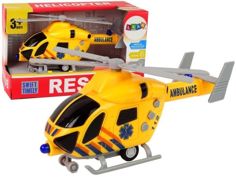 Helikopter Ratunkowy Ambulans Żółty Dźwięk Światła Śmigła Lean (13612)