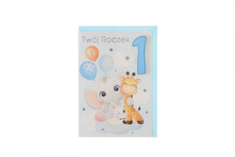 Kartka składana ROCZEK B6 Pol-mak (B6GE)