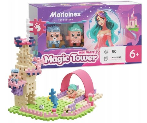 Klocki konstrukcyjne Mini Waffle 80 elementów Magiczna Wieża Marioinex