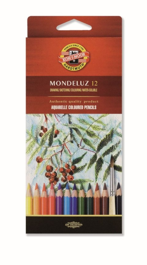 Kredki akwarelowe mondeluz 12 kol. Koh-I-Noor (3716)