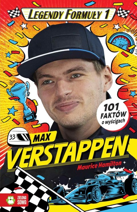 Książka dla dzieci Legendy Formuły 1. Max Verstappen Aksjomat