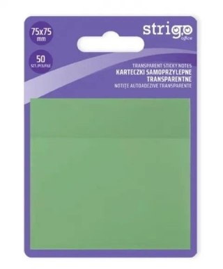 Notes samoprzylepny (karteczki) NEONOWE jasnozielony 50k [mm:] 75x75 Strigo (SSN027)