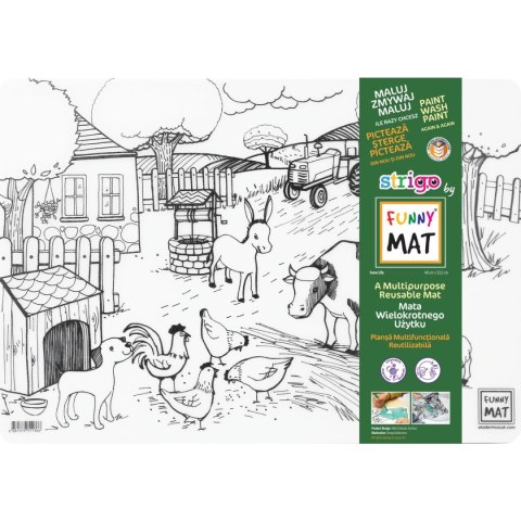 Podkład na biurko FUNNY MAT TRANSPARENT ŻYCIE NA FARMIE sfu1113 polipropylen PP [mm:] 335x480 Strigo (8681379311366)