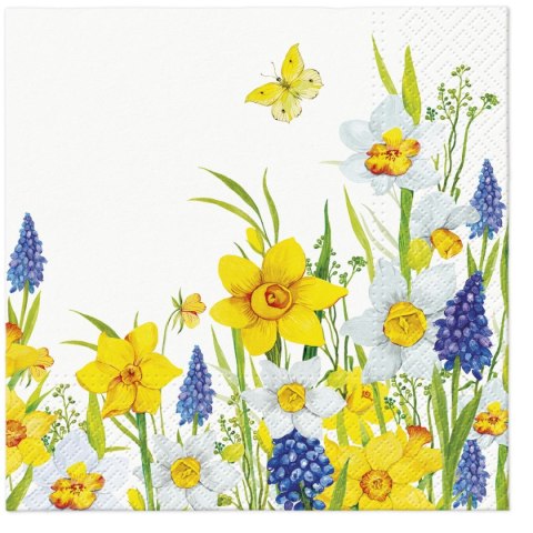 Serwetki Tete Spring Daffodills mix nadruk bibuła [mm:] 330x330 Paw (TL122600)