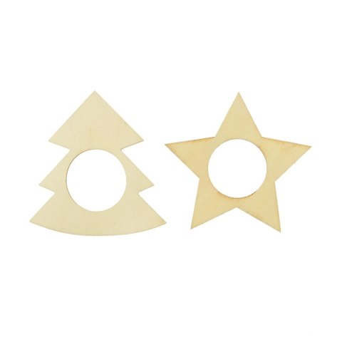 Serwetnik obrączki na serwetki choinki gwiazdki 4szt. Arpex (BN1505)