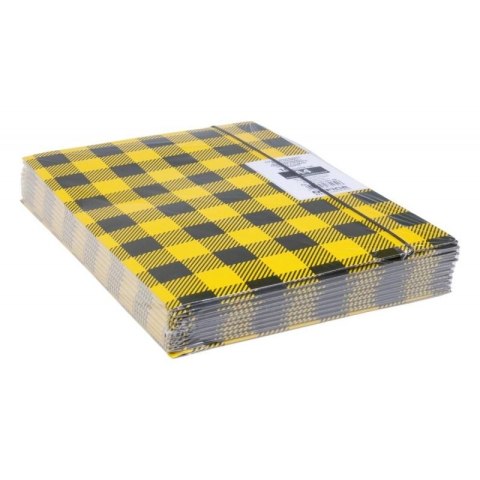 Teczka kartonowa na gumkę w kratę A4 mix 320g Office Products (21191341-99)