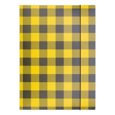 Teczka kartonowa na gumkę w kratę A4 mix 320g Office Products (21191341-99)