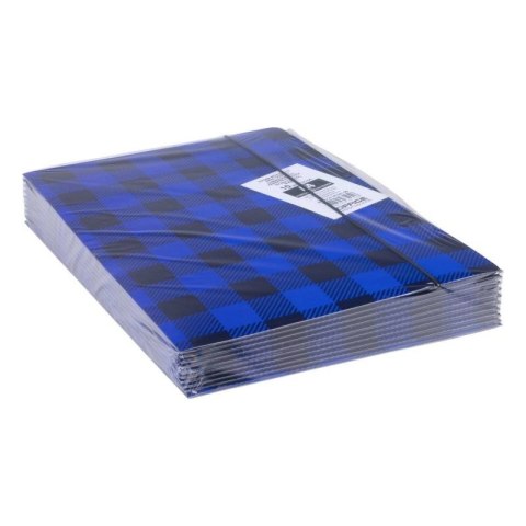 Teczka kartonowa na gumkę w kratę A4 mix 320g Office Products (21191341-99)