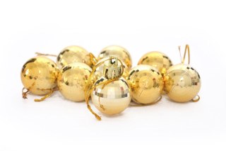 Bombki disco (9 szt.) złote plastik Arpex (BN6233ZLO-4202)